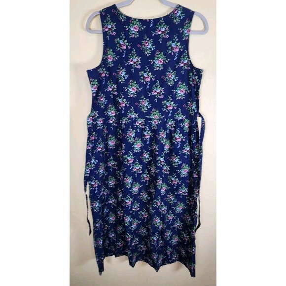 Vermont Country Store button up corduroy tank floral dress Prarie maxi MEDIUM - Picture 8 of 10